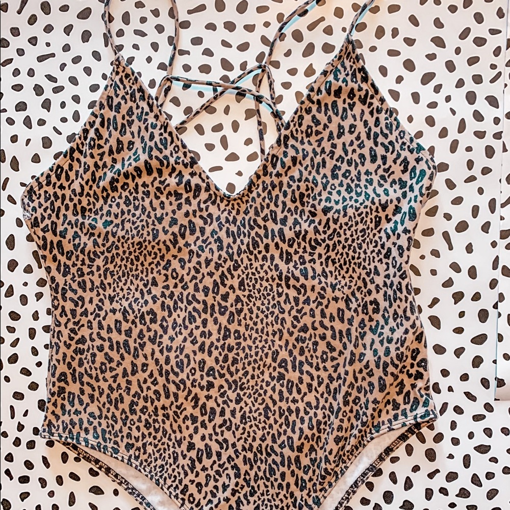 Cheetah Criss-Cross Bodysuit